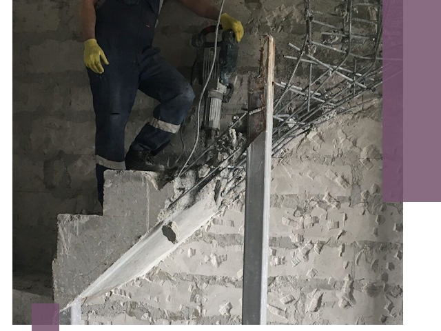 Демонтаж металлических и бетонных лестниц в Тюмени