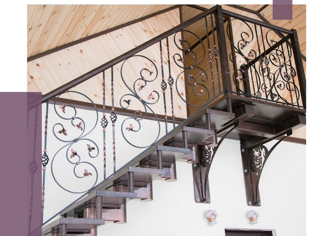 Кованые лестницы в Тюмени от 79615 руб. под ключ