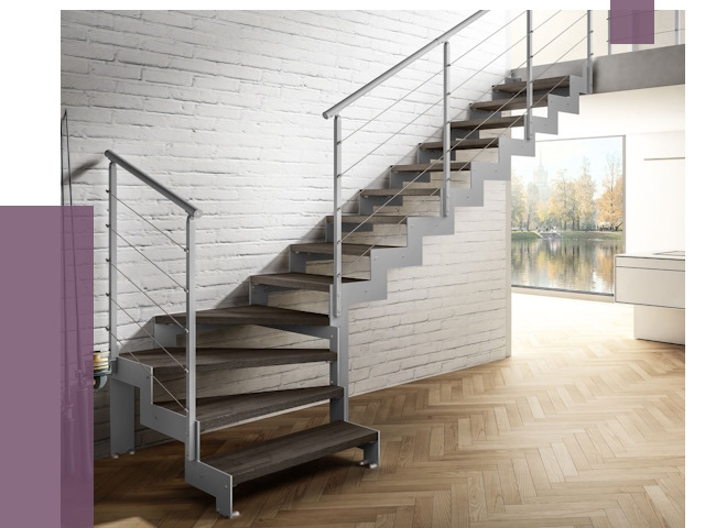 Г-образные лестницы под ключ в Тюмени от 37000 руб. | ПРОЛЁТ-Тюм