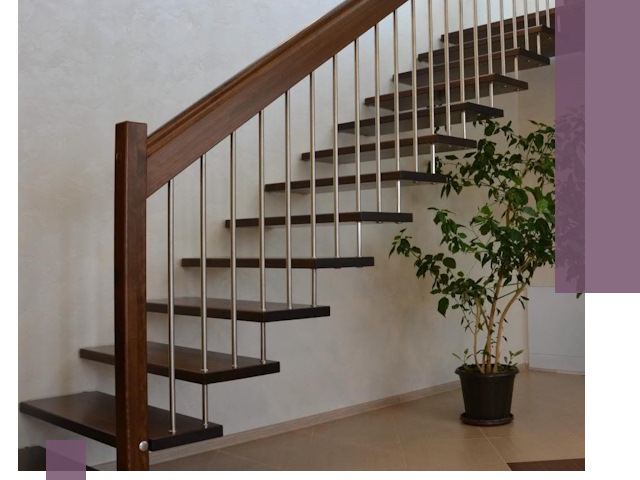 Лестницы на больцах под ключ в Тюмени – изготовление и монтаж