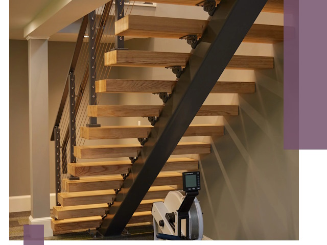 Лестницы на монокосоурах под ключ в Тюмени - изготовление и монтаж