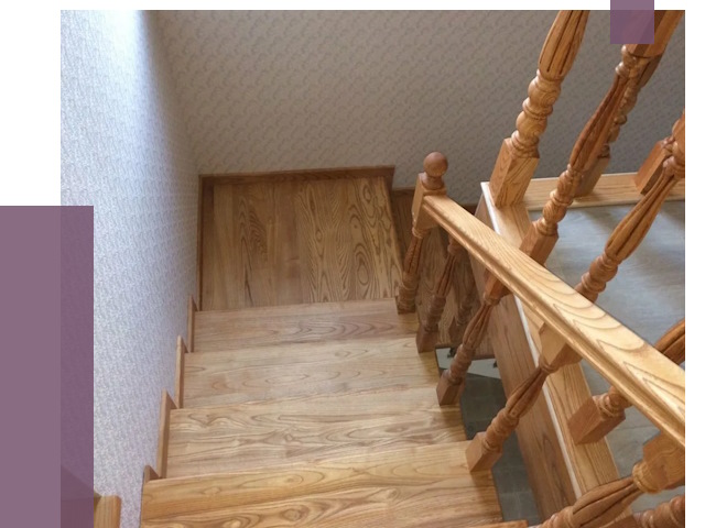 Сосновые лестницы в Тюмени под ключ от 8064 руб.  | ПРОЛЁТ-Тюм