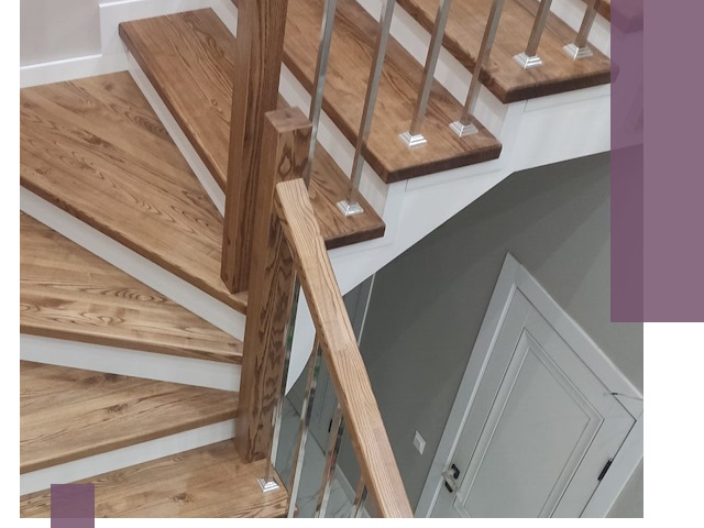 Обшивка металлических лестниц под ключ в Тюмени