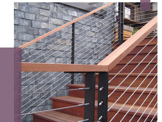 Тросовые перила под ключ в Тюмени от 7757 руб.