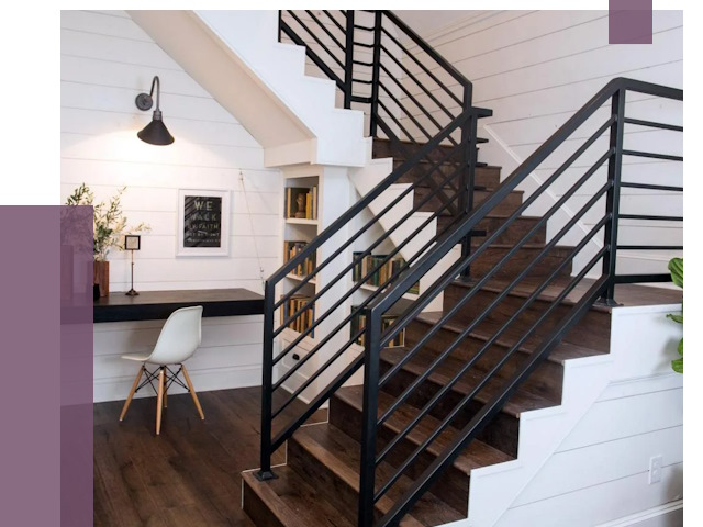 Перила для лестницы в доме в Тюмени от 7400 руб. — ПРОЛЁТ-Тюм