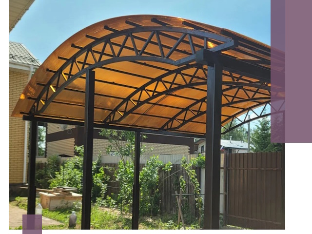 Изготовление навесов под ключ в Тюмени из качественных материалов