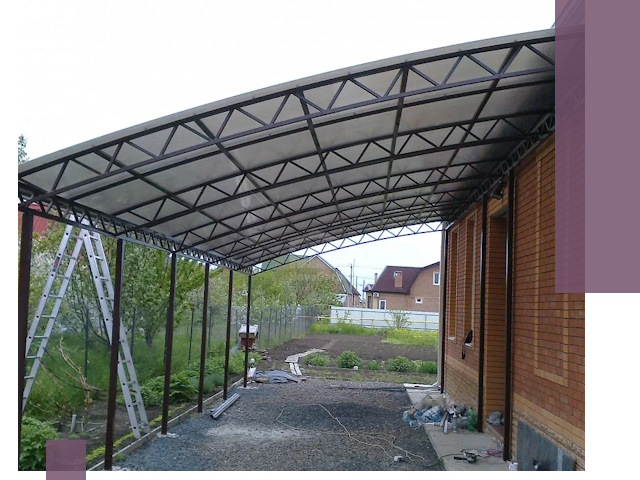 Профессиональный монтаж навесов под ключ в Тюмени