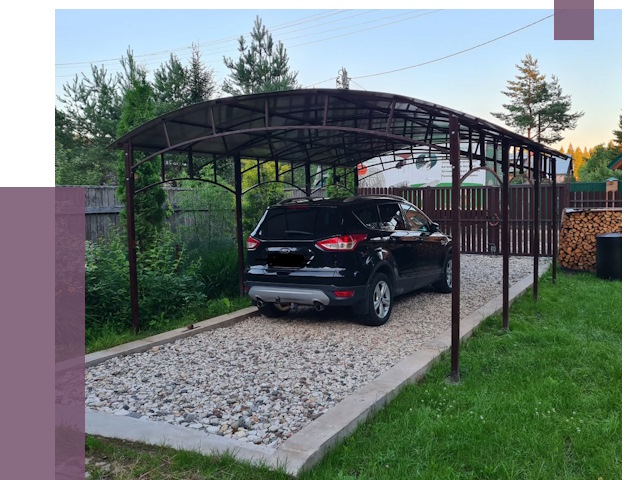 Навесы для автомобиля в Тюмени от 13116 руб.  | ПРОЛЁТ-Тюм