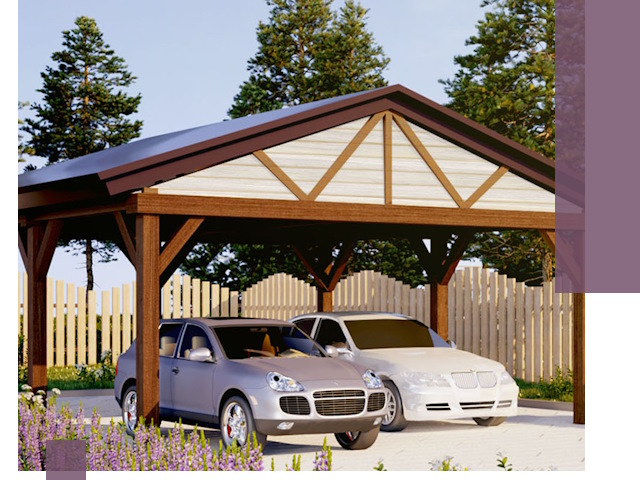 Навесы для автомобиля в Тюмени — изготовление и монтаж