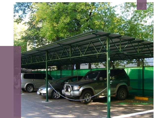 Навесы для парковки в Тюмени от 80125 руб. заказать | ПРОЛЁТ-Тюм