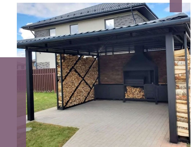 Навесы для барбекю в Тюмени от 12708 руб. под ключ | ПРОЛЁТ-Тюм