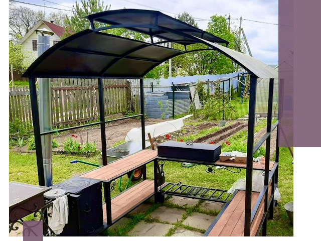 Навесы для барбекю в Тюмени: изготовление, монтаж и демонтаж