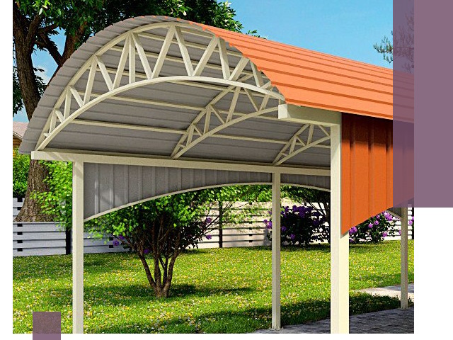 Навесы из профнастила под ключ в Тюмени — установка и монтаж