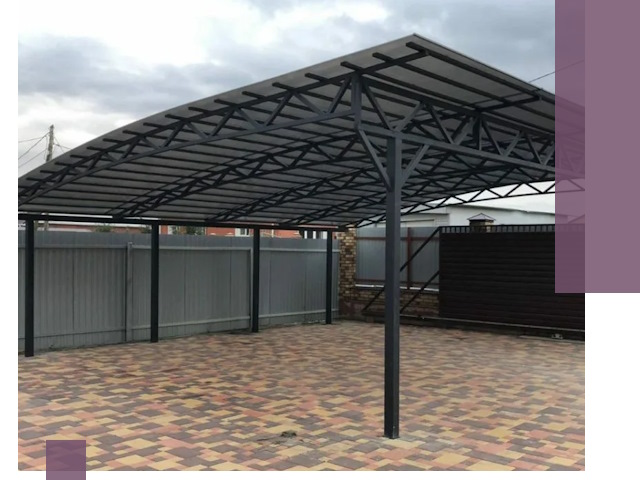 Металлические навесы под ключ в Тюмени — изготовление и монтаж