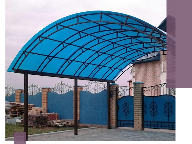 Арочные навесы под ключ в Тюмени — изготовление и монтаж
