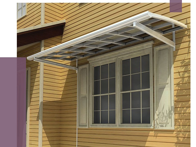 Козырьки над окнами в Тюмени от 7604 руб. — монтаж, покупки | ПРОЛЁТ-Тюм