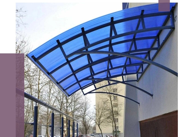 Козырьки из поликарбоната в Тюмени от 4287 руб. под ключ | ПРОЛЁТ-Тюм