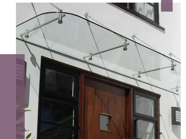 Стеклянные козырьки в Тюмени от 18883 руб. | ПРОЛЁТ-Тюм