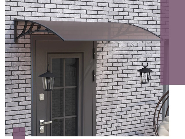 Недорогие козырьки и навесы под ключ в Тюмени