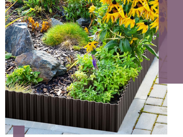 Металлические бордюры для клумб в Тюмени — производство и монтаж