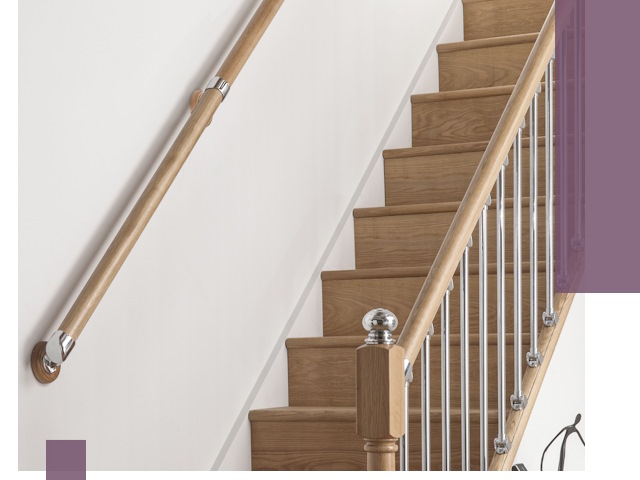 Пристенные поручни из стали и нержавейки под монтаж в Тюмени